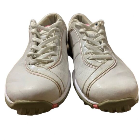 Nike WOMEN’s LACE UP WHITE GOLF SHOES w/ PINK ACCENT Sz-8.5 - Picture 8 of 11